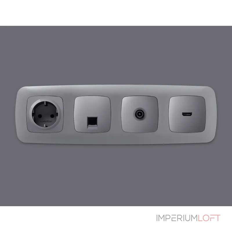 Комплект механизма компьютерной розетки RJ-45 (8P8C) CAT6A экранированной с автоматической защитной шторкой Ambrella Volt QUANT OMEGA MO512005 от ImperiumLoft Комплект механизма компьютерной розетки RJ-45 (8P8C) CAT6A экранированной с автоматической защитной шторкой Ambrella Volt QUANT OMEGA MO512005 от ImperiumLoft