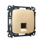 Комплект механизма компьютерной розетки RJ-45 (8P8C) CAT6A экранированной с автоматической защитной шторкой Ambrella Volt MO MO612005