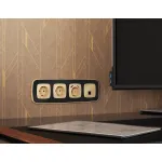 Комплект механизма компьютерной розетки RJ-45 (8P8C) CAT6A экранированной с автоматической защитной шторкой Ambrella Volt MO MO612005
