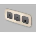 Комплект механизма компьютерной розетки RJ-45 (8P8C) CAT6A экранированной с автоматической защитной шторкой Ambrella Volt MO MO662005