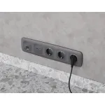 Комплект механизма компьютерной розетки RJ-45 (8P8C) CAT6A экранированной с автоматической защитной шторкой Ambrella Volt MO MO662005