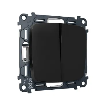 Комплект механизма 2-клавишного перекрестного выключателя 10A-250V Ambrella Volt MO MO803030 Комплект механизма 2-клавишного перекрестного выключателя 10A-250V Ambrella Volt MO MO803030