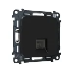 Комплект механизма компьютерной розетки RJ-45 (8P8C) CAT6A экранированной с автоматической защитной шторкой Ambrella Volt QUANT OMEGA MO812005 от ImperiumLoft