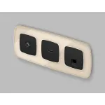 Комплект механизма компьютерной розетки RJ-45 (8P8C) CAT6A экранированной с автоматической защитной шторкой Ambrella Volt QUANT OMEGA MO812005 от ImperiumLoft