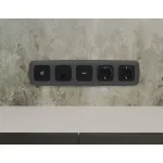 Комплект механизма компьютерной розетки RJ-45 (8P8C) CAT6A экранированной с автоматической защитной шторкой Ambrella Volt QUANT OMEGA MO812005 от ImperiumLoft