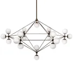 Modo Chandelier Black and White Glass 15-21 Globes  от ImperiumLoft