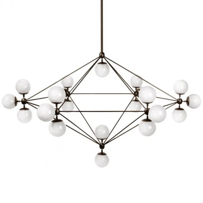 Modo Chandelier Black and White Glass 15-21 Globes  от ImperiumLoft