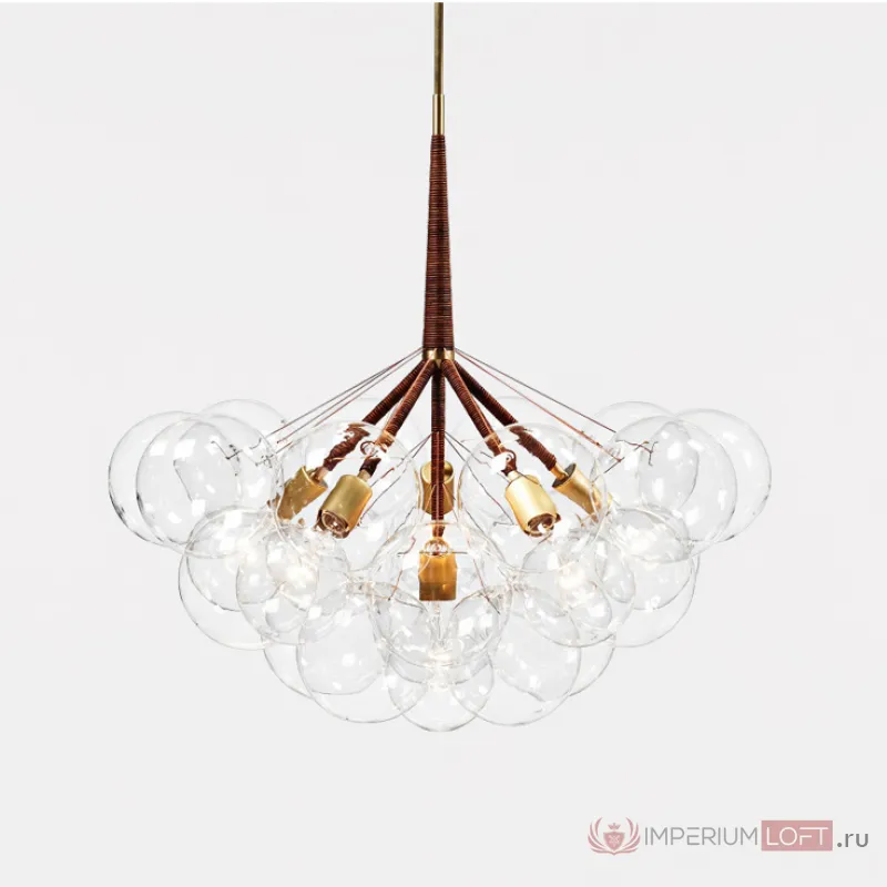 Подвесной светильник LOVELY BUBBLE CHANDELIER FROM PELLE H76 Silver/Brown от ImperiumLoft