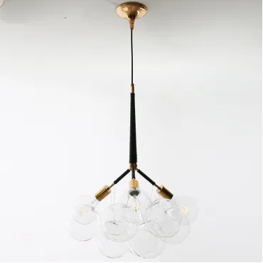Подвесной светильник LOVELY BUBBLE CHANDELIER FROM PELLE H60 Gold/Black от ImperiumLoft