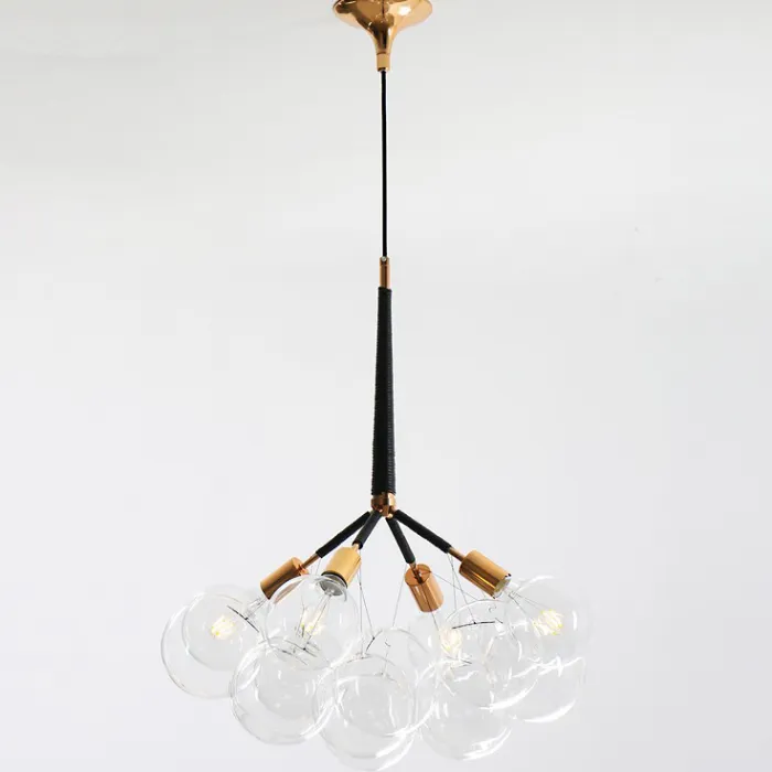 Подвесной светильник LOVELY BUBBLE CHANDELIER FROM PELLE H70 Gold/Black от ImperiumLoft