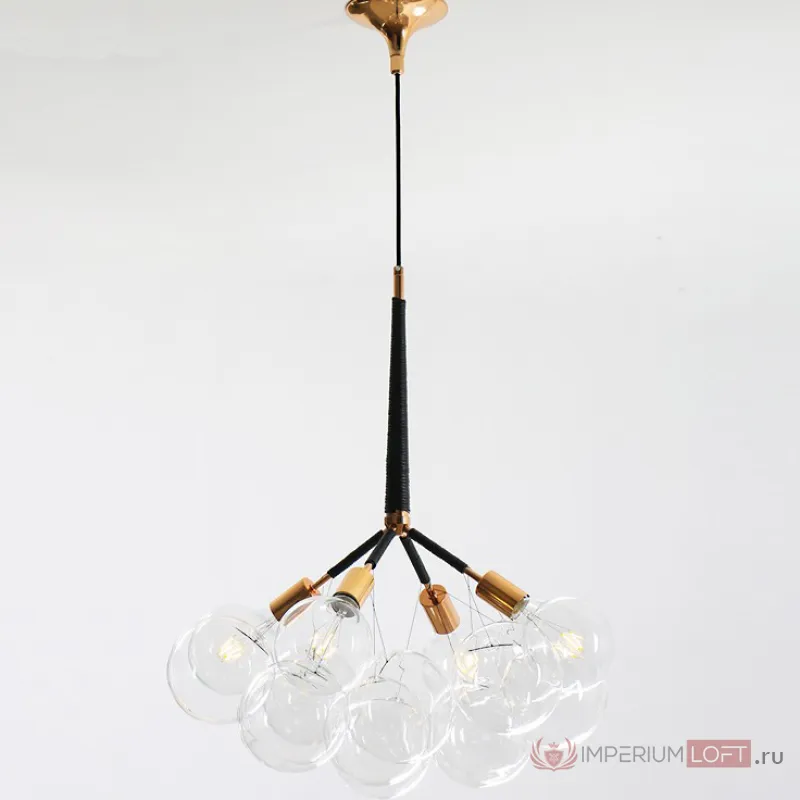 Подвесной светильник LOVELY BUBBLE CHANDELIER FROM PELLE H70 Gold/White от ImperiumLoft