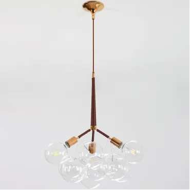 Подвесной светильник LOVELY BUBBLE CHANDELIER FROM PELLE H60 Gold/Brown от ImperiumLoft