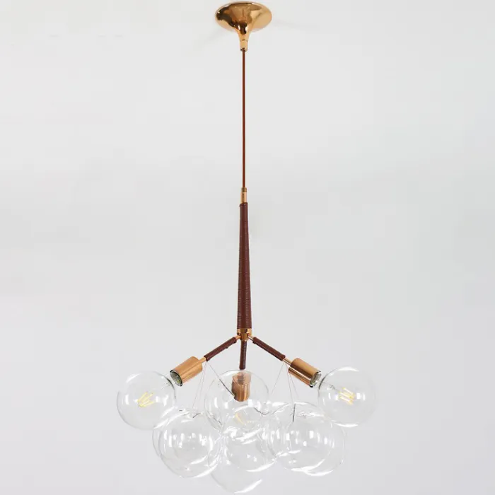 Подвесной светильник LOVELY BUBBLE CHANDELIER FROM PELLE H60 Gold/Brown от ImperiumLoft