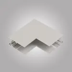 Угловой коннектор внутренний для накладного магнитного шинопровода MAGNET AM 401 LL-20B 90° ВНУТРЕННИЙ WH от ImperiumLoft