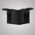 Угловой соединитель горизонтальный для накладного шинопровода AM543 BK SMART