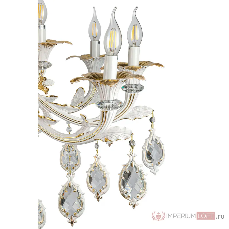 Люстра подвесная AM Group CLEOPATRA SP10+5 WH+GL от ImperiumLoft
