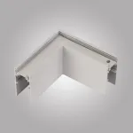 Угловой горизонтальный коннектор для накладного магнитного шинопровода MAGNET AM 401 LL-20B 90° горизонтальный WH