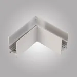 Угловой горизонтальный коннектор для накладного магнитного шинопровода MAGNET AM 401 LL-20B 90° горизонтальный WH