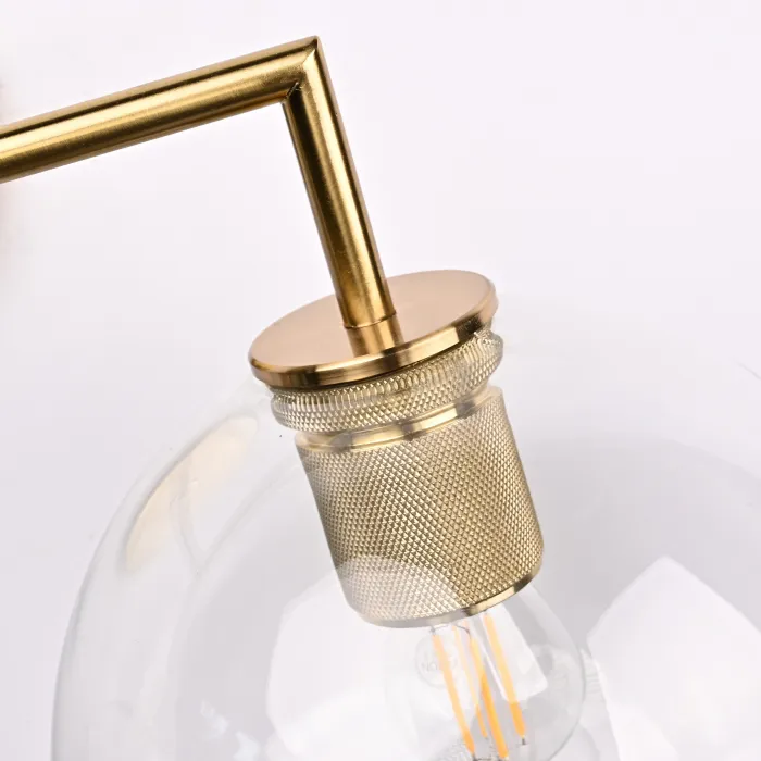 Бра RH Utilitaire Globe Shade Double Sconce Brass от ImperiumLoft
