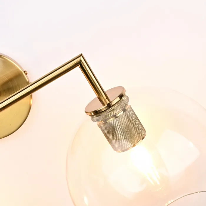 Бра RH Utilitaire Globe Shade Double Sconce Brass от ImperiumLoft