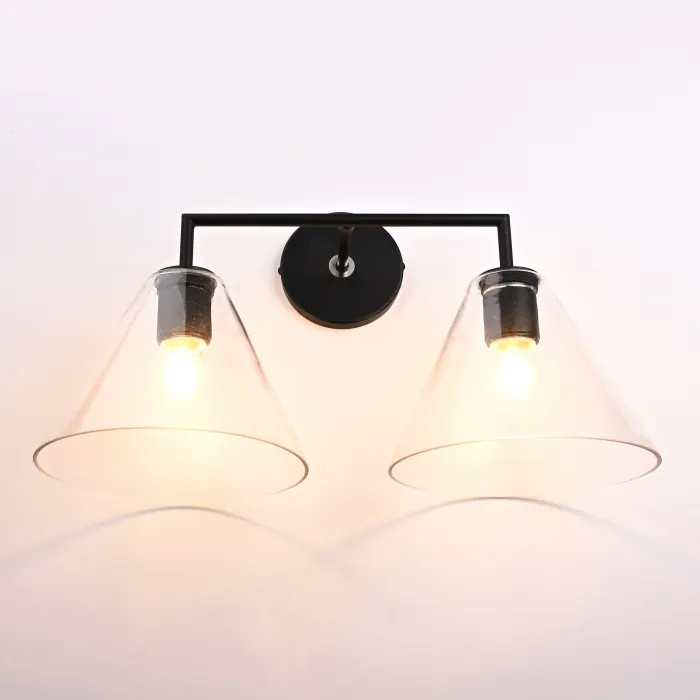 Бра RH Utilitaire Funnel Shade Double Sconce Black от ImperiumLoft