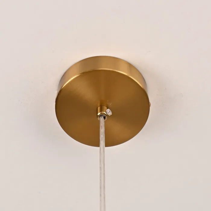 Люстра RH Utilitaire Disk Triple Pendant Brass от ImperiumLoft