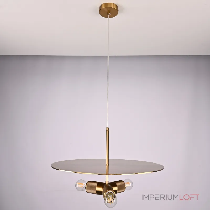 Люстра RH Utilitaire Disk Triple Pendant Brass от ImperiumLoft Люстра RH Utilitaire Disk Triple Pendant Brass от ImperiumLoft