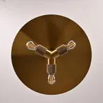 Люстра RH Utilitaire Disk Triple Pendant Brass от ImperiumLoft