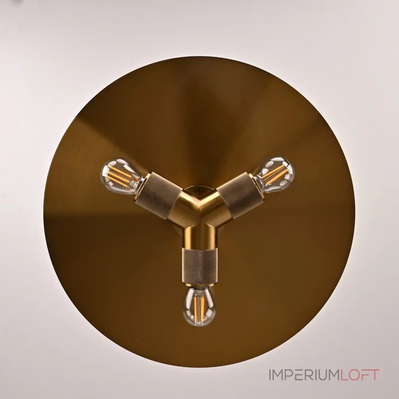 Люстра RH Utilitaire Disk Triple Pendant Brass от ImperiumLoft Люстра RH Utilitaire Disk Triple Pendant Brass от ImperiumLoft