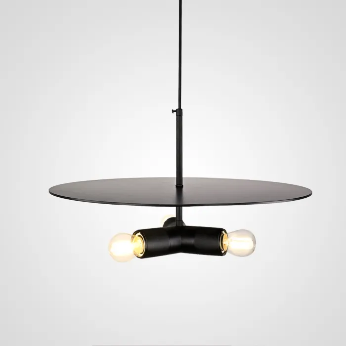 Люстра RH Utilitaire Disk Triple Pendant Black от ImperiumLoft