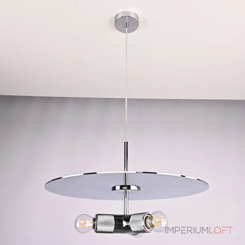 Люстра RH Utilitaire Disk Triple Pendant Silver от ImperiumLoft Люстра RH Utilitaire Disk Triple Pendant Silver от ImperiumLoft