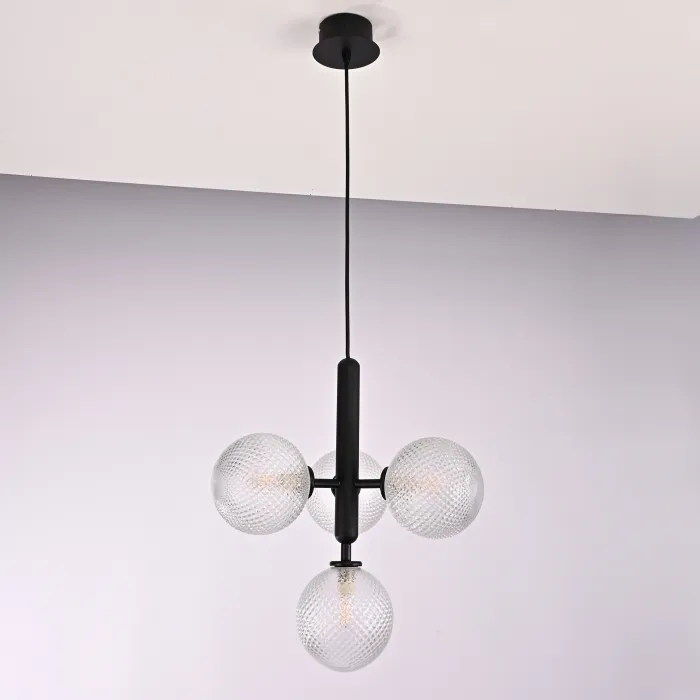 Подвесной светильник RAFFIN 4 Transparent Black от ImperiumLoft