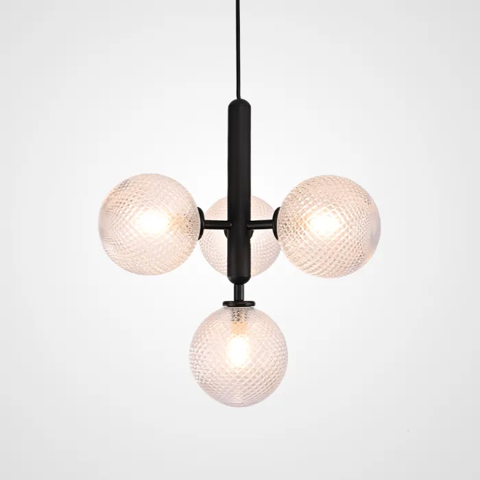 Подвесной светильник RAFFIN 4 Transparent Black от ImperiumLoft
