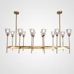 Люстра TORCHE DE VERRE Linear Chandelier 12 от ImperiumLoft