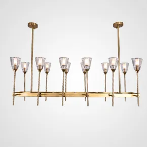 Люстра TORCHE DE VERRE Linear Chandelier 12