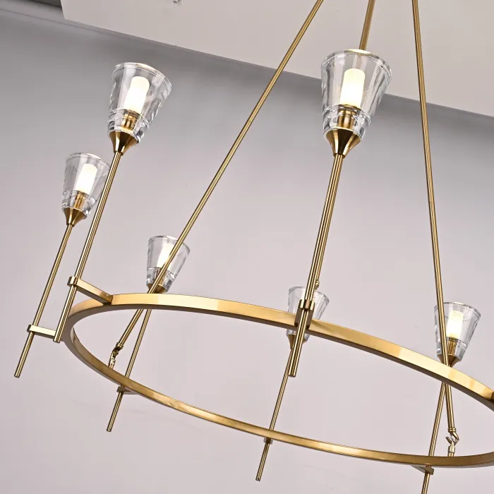 Люстра TORCHE DE VERRE Round Chandelier 8 от ImperiumLoft
