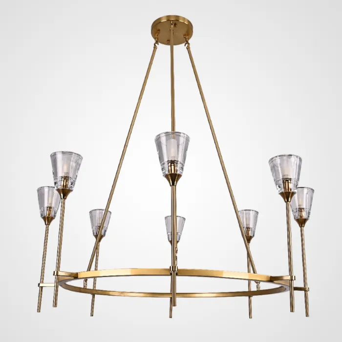 Люстра TORCHE DE VERRE Round Chandelier 8 от ImperiumLoft
