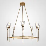Люстра TORCHE DE VERRE Round Chandelier 8 от ImperiumLoft