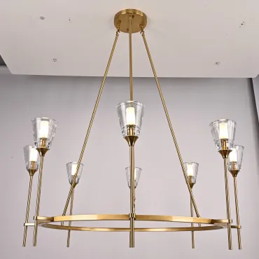 Люстра TORCHE DE VERRE Round Chandelier 8 от ImperiumLoft