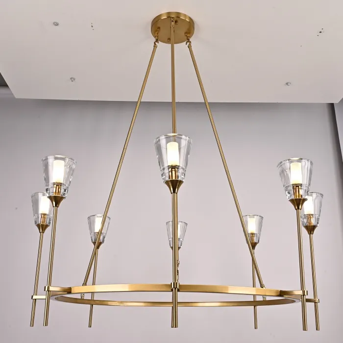 Люстра TORCHE DE VERRE Round Chandelier 8 от ImperiumLoft