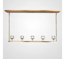 Люстра RH Boule De Cristal Linear Chandelier 5 Bronze