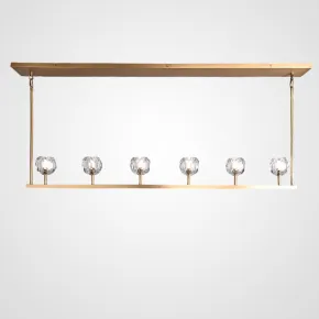 Люстра RH Boule De Cristal Linear Chandelier 6 Bronze