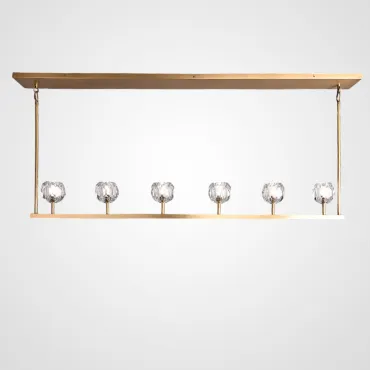 Люстра RH Boule De Cristal Linear Chandelier 6 Bronze