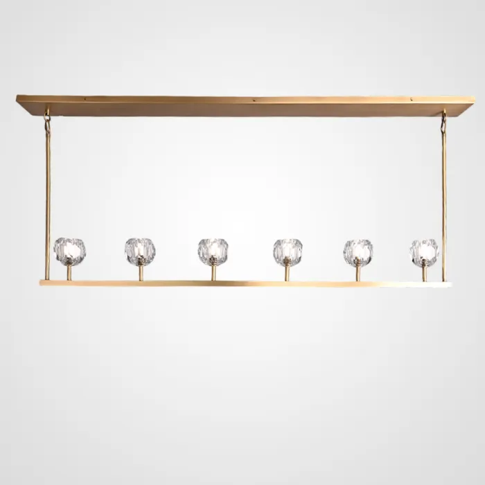 Люстра RH Boule De Cristal Linear Chandelier 6 Bronze от ImperiumLoft