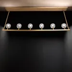 Люстра RH Boule De Cristal Linear Chandelier 6 Bronze от ImperiumLoft