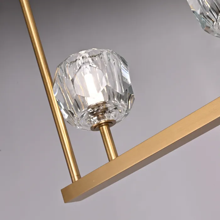 Люстра RH Boule De Cristal Linear Chandelier 6 Bronze от ImperiumLoft
