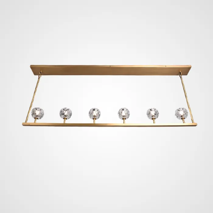 Люстра RH Boule De Cristal Linear Chandelier 6 Bronze от ImperiumLoft