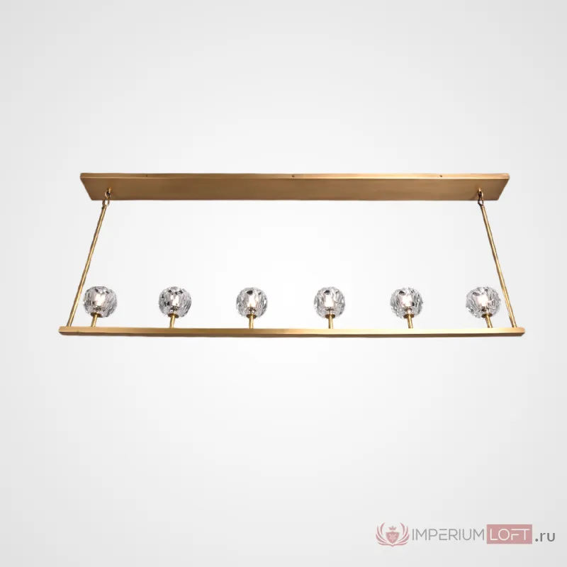 Люстра RH Boule De Cristal Linear Chandelier 6 Bronze от ImperiumLoft