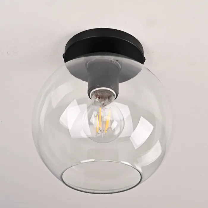 Потолочный светильник RH Utilitaire Globe  Shade Flushmount Black от ImperiumLoft