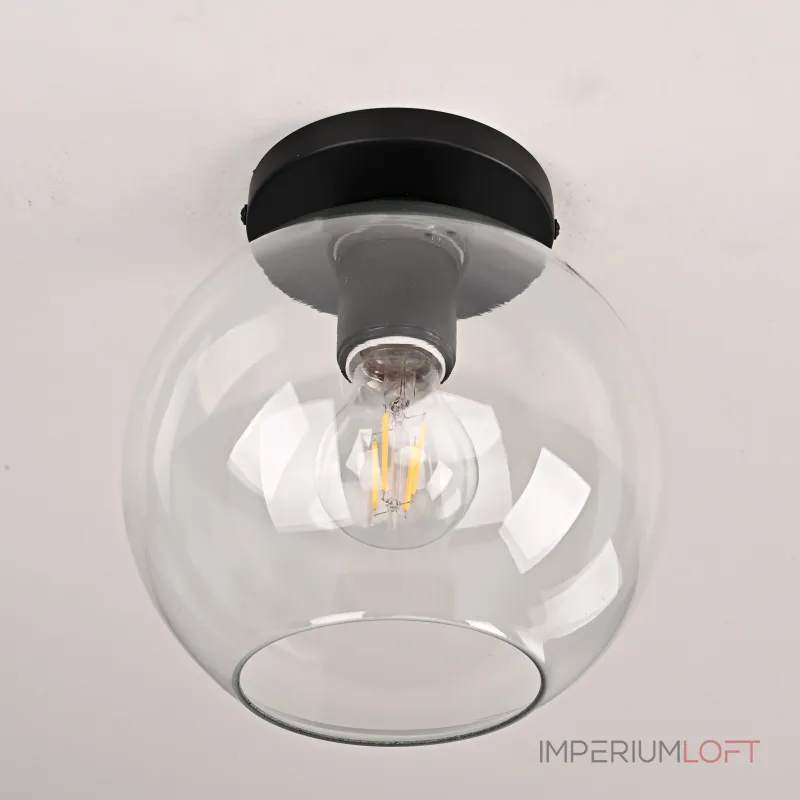 Потолочный светильник RH Utilitaire Globe  Shade Flushmount Black от ImperiumLoft Потолочный светильник RH Utilitaire Globe  Shade Flushmount Black от ImperiumLoft